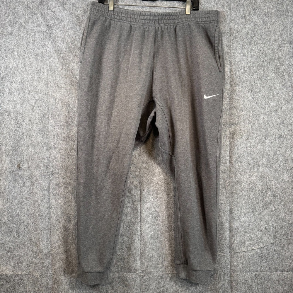 Nike Y2K Sweatpants Mens XXL Gray Swoosh Athletic Taper Leg Fleece Jogger lounge